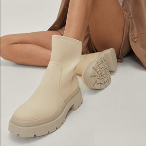 Nasty gal rubberised cleated rain boot
